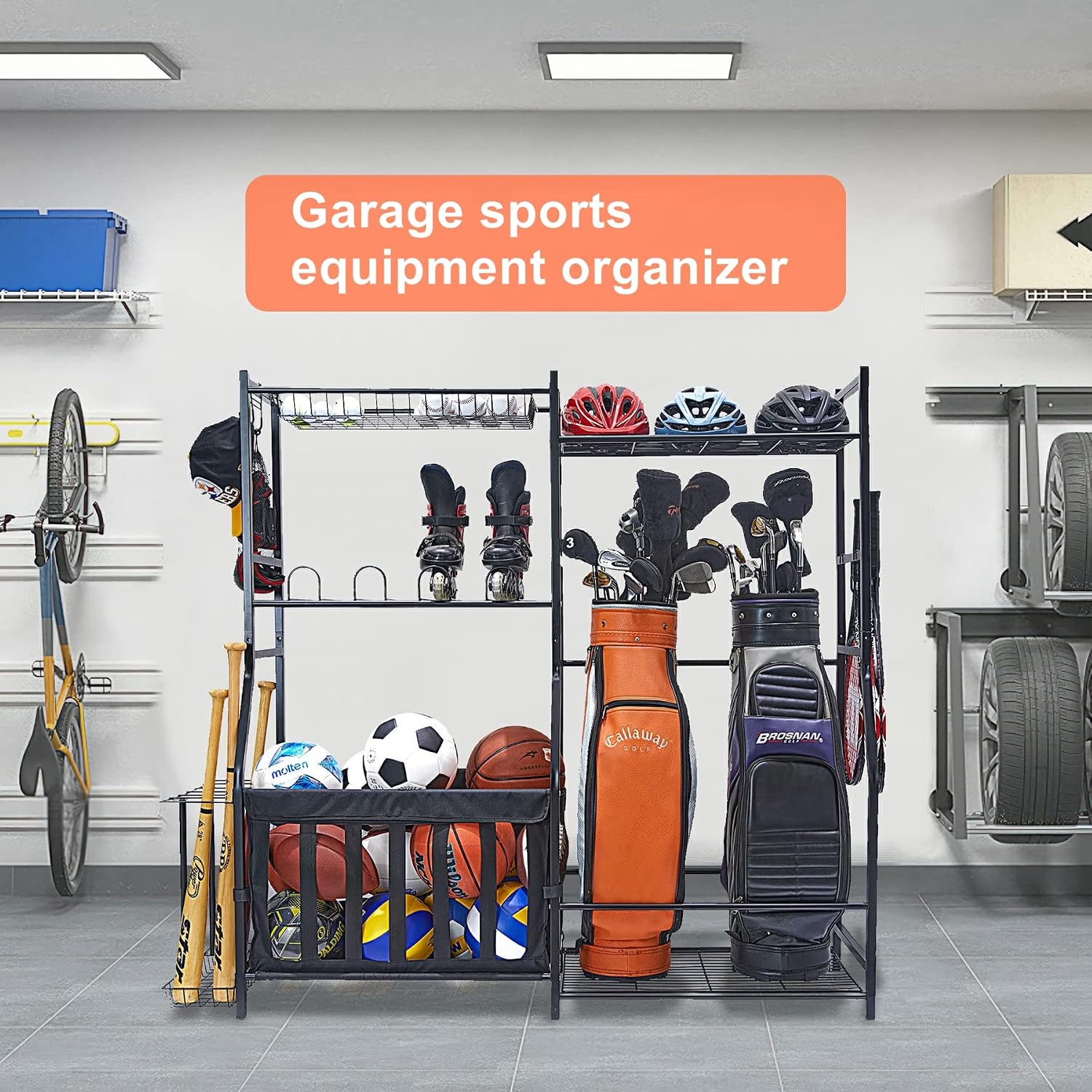 Garage Sports Equipment Storag - đánh giá và giá Golf Equipment Organizer For Garage