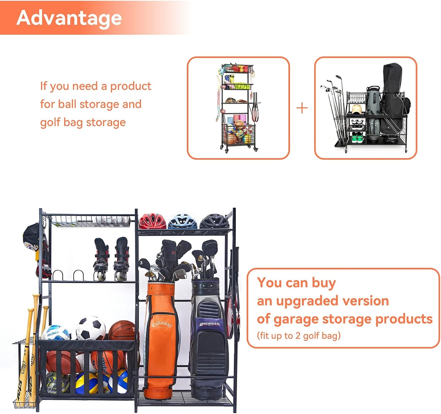Garage Sports Equipment Storag - đánh giá và giá Golf Equipment Organizer For Garage