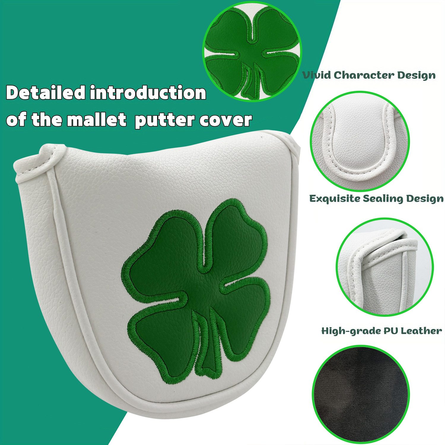 1pc Putter Head Cover, 'Clover - đánh giá và giá Golf Equipment Cabinet