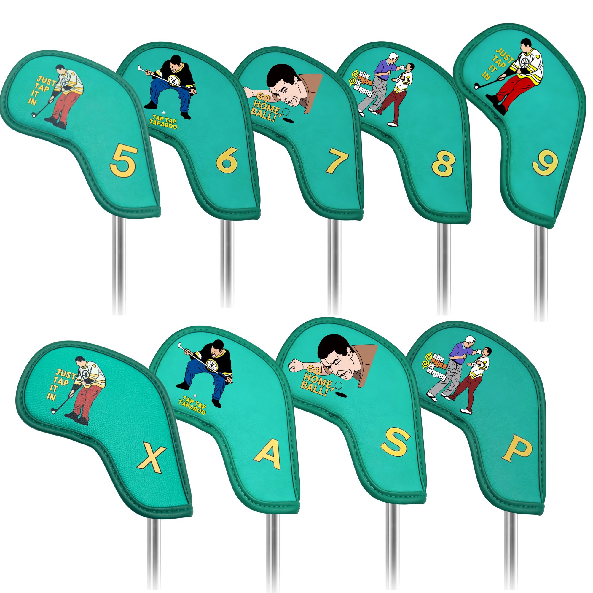 9 pcs Golf Iron Covers with Fu - đánh giá và giá Golf Equipment Cabinet