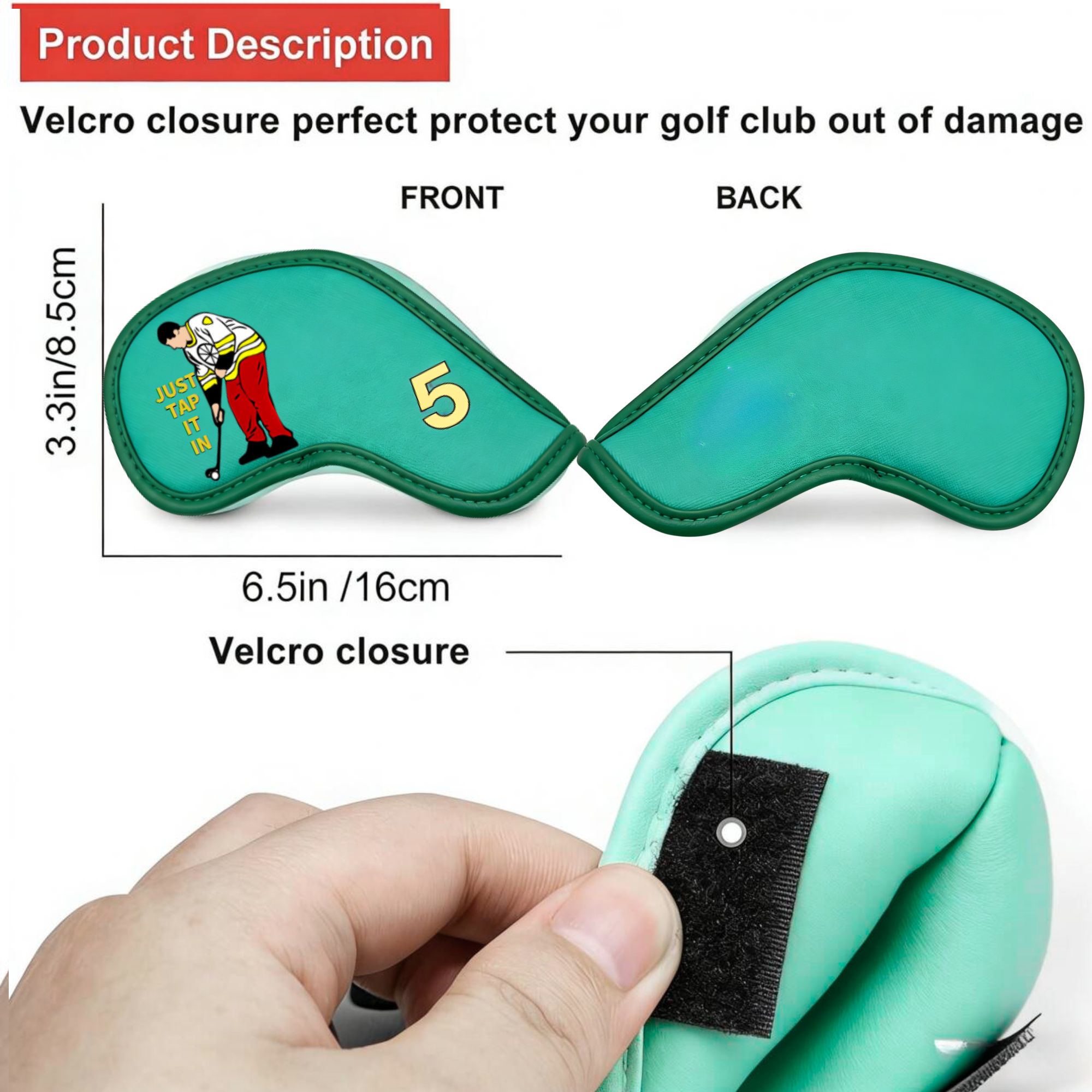 9 pcs Golf Iron Covers with Fu - đánh giá và giá Golf Equipment Cabinet