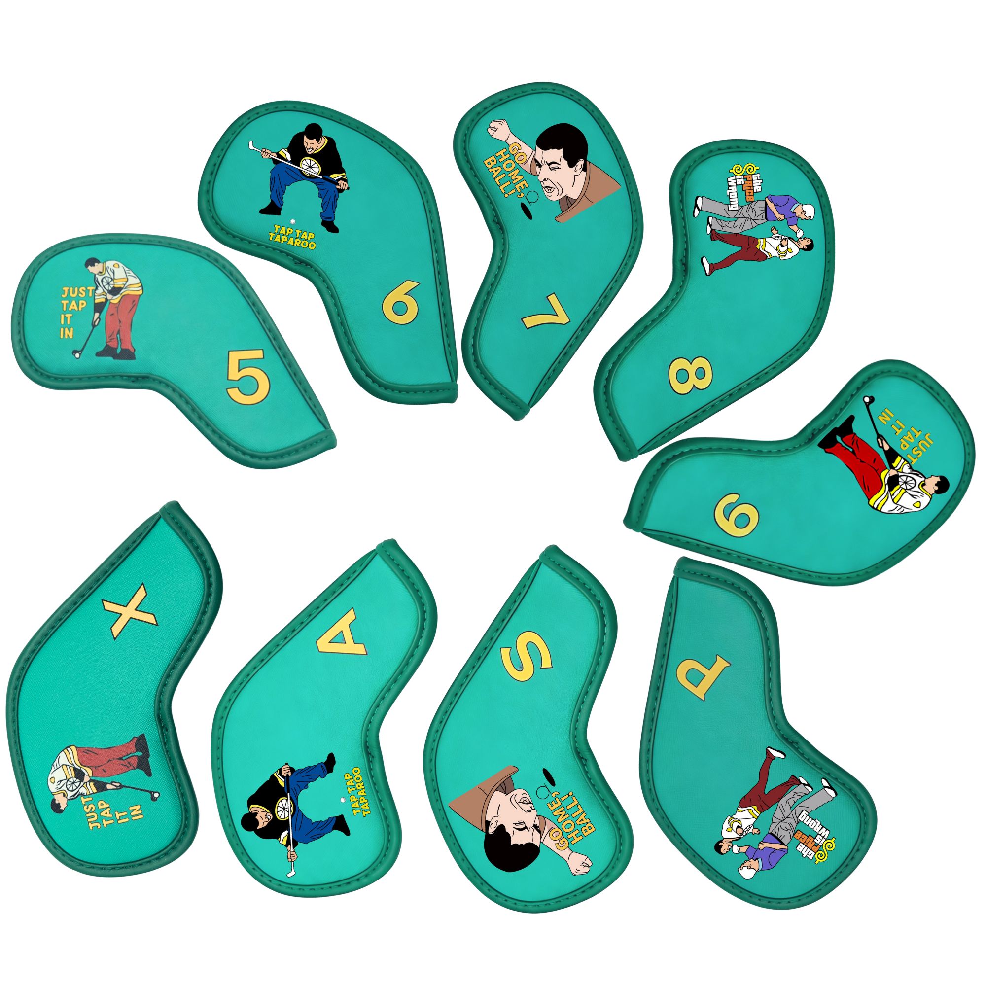 9 pcs Golf Iron Covers with Fu - đánh giá và giá Golf Equipment Cabinet